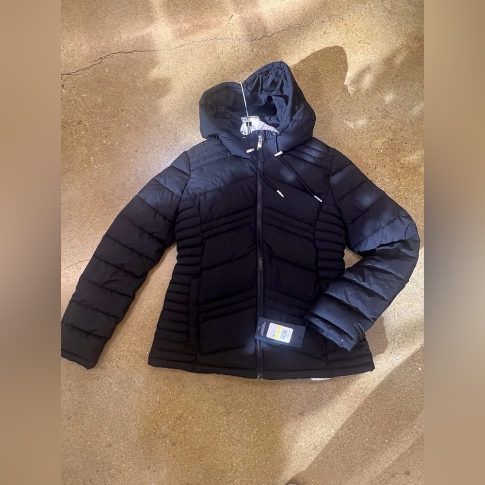 Tommy Hilfiger Black Women's Zip-up Short Puffer Coat NWT - Picture 6 of 8